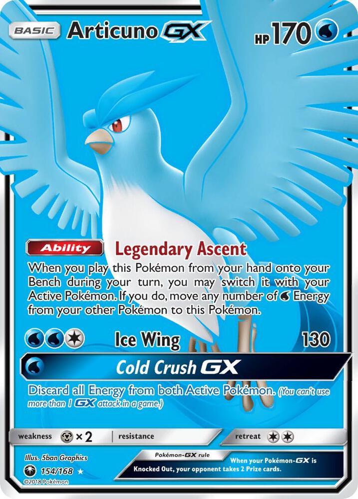 Articuno GX Full Art 154/168 (SM - Celestial Storm)  - Holofoil | Good Games Adelaide SA