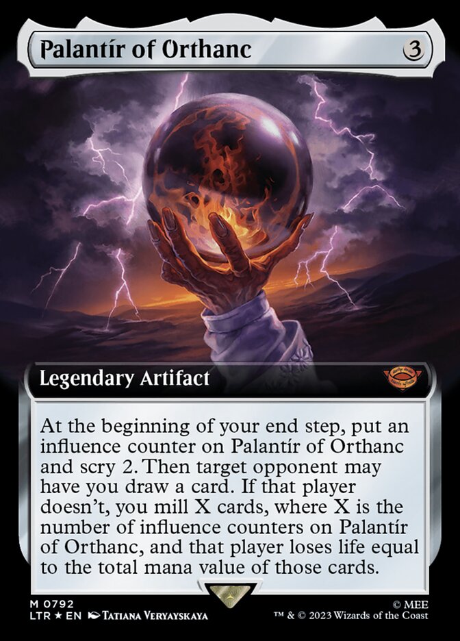Palantír of Orthanc 792 (Universes Beyond: The Lord of the Rings: Tales of Middle-earth)  - Extended Art Surge Foil | Good Games Adelaide SA