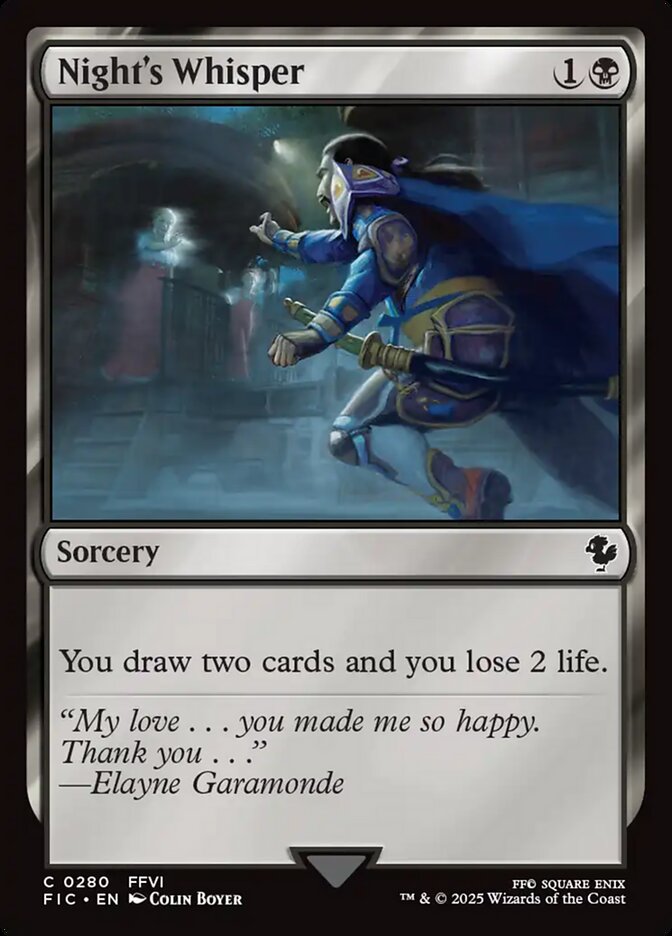 Night's Whisper 280 (Commander: FINAL FANTASY)  | Good Games Adelaide SA