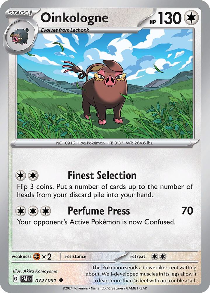 Oinkologne 072/091 (SV: Paldean Fates)  - Reverse Holofoil | Good Games Adelaide SA
