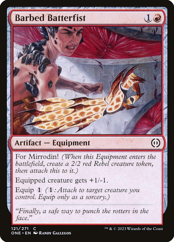 Barbed Batterfist 121 (Phyrexia: All Will Be One)  - Foil | Good Games Adelaide SA