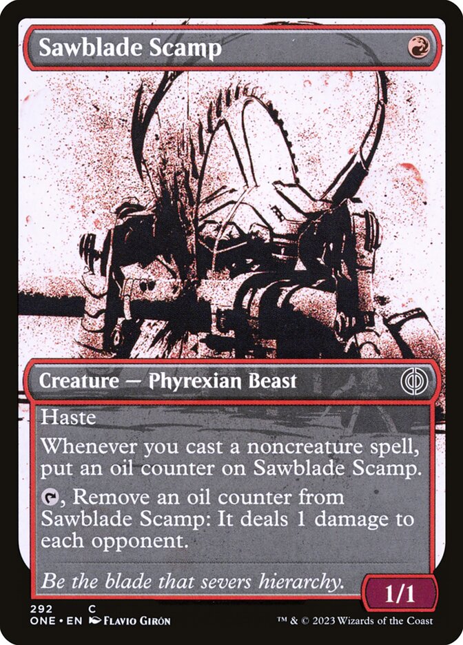 Sawblade Scamp 292 (Phyrexia: All Will Be One)  - Showcase | Good Games Adelaide SA