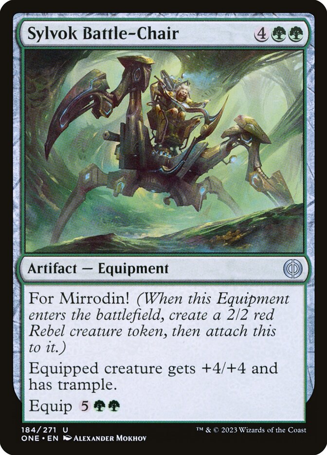 Sylvok Battle-Chair 184 (Phyrexia: All Will Be One)  - Foil | Good Games Adelaide SA