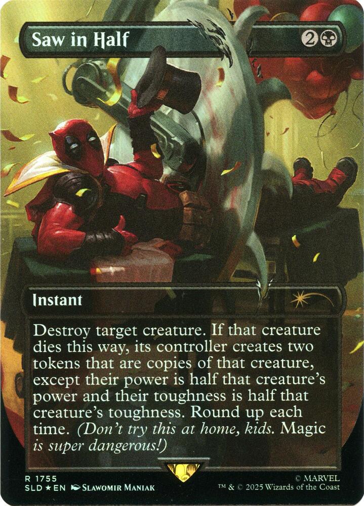 Saw in Half Rainbow Foil 1755 (Secret Lair Drop Series)  - Foil | Good Games Adelaide SA