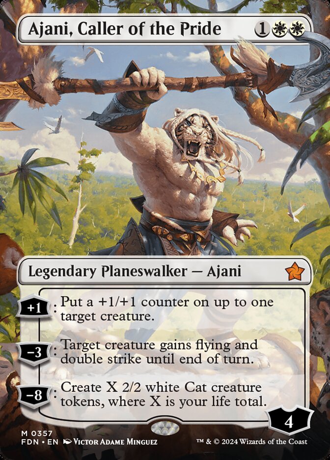 Ajani, Caller of the Pride 357 (Foundations)  - Foil | Good Games Adelaide SA