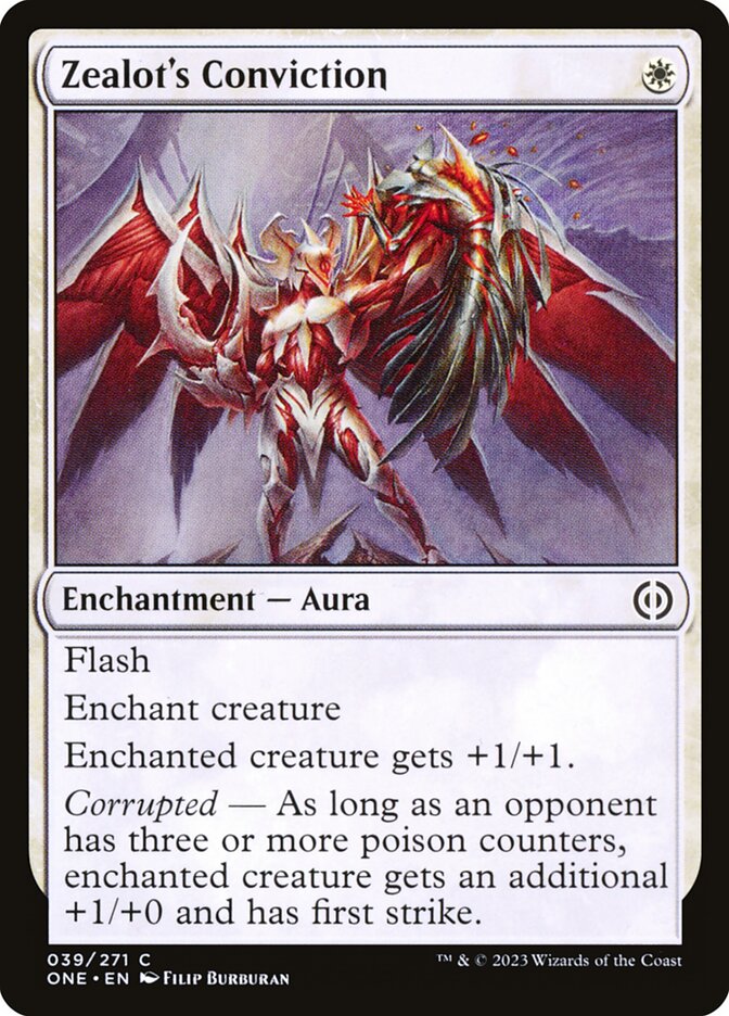 Zealot's Conviction 39 (Phyrexia: All Will Be One)  - Foil | Good Games Adelaide SA