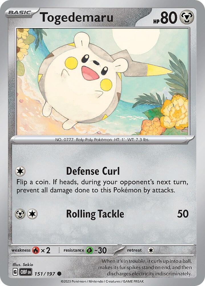 Togedemaru 151/197 (SV03: Obsidian Flames)  | Good Games Adelaide SA