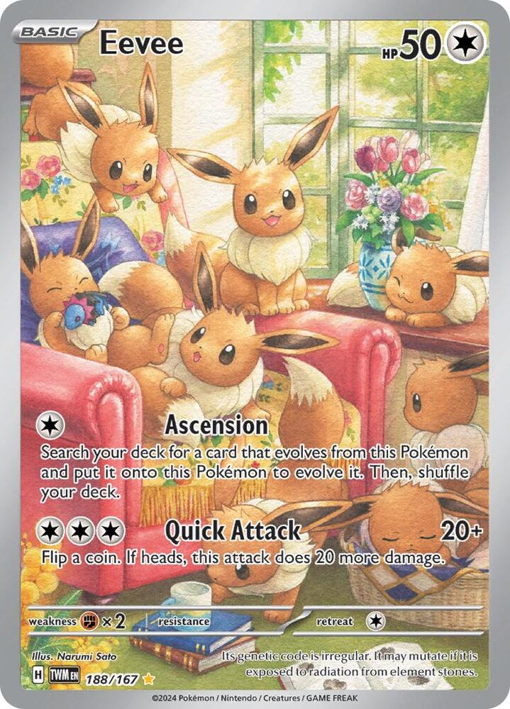 Eevee 188/167 (SV06: Twilight Masquerade)  - Holofoil | Good Games Adelaide SA