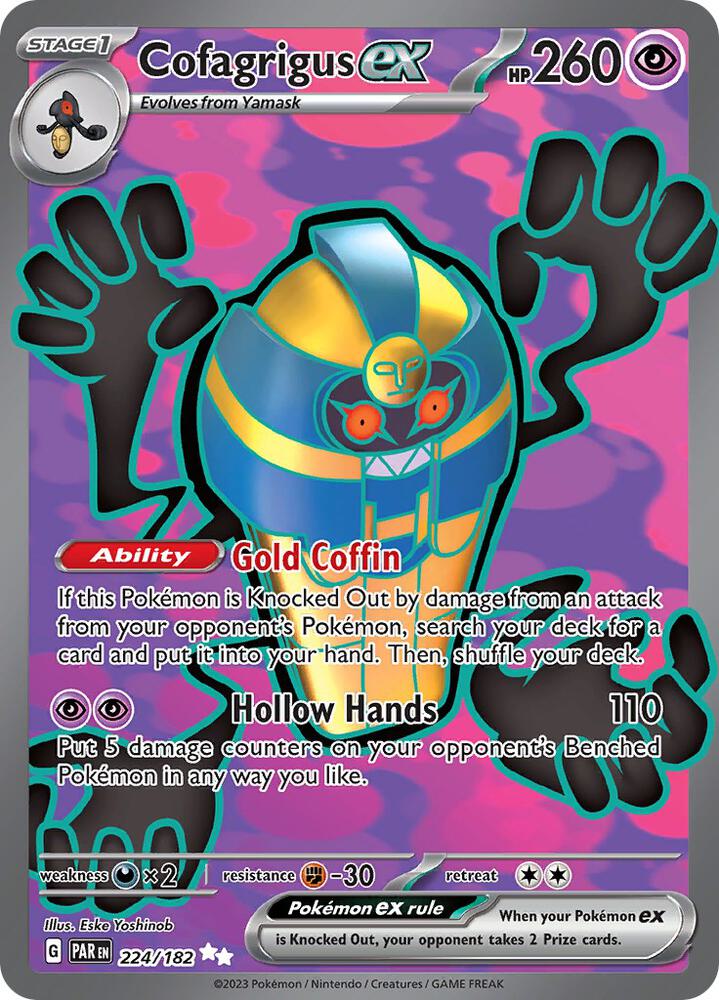 Cofagrigus ex 224/182 (SV04: Paradox Rift)  - Holofoil | Good Games Adelaide SA