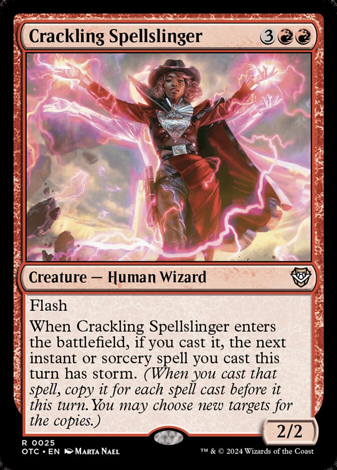 Crackling Spellslinger 25 (Commander: Outlaws of Thunder Junction)  | Good Games Adelaide SA