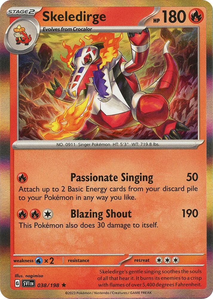 Skeledirge 038/198 (SV01: Scarlet & Violet Base Set)  - Holofoil | Good Games Adelaide SA