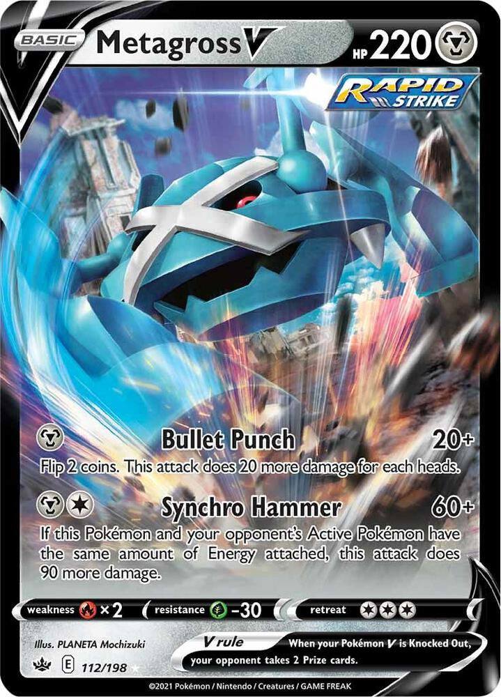 Metagross V 112/198 (SWSH06: Chilling Reign)  - Holofoil | Good Games Adelaide SA