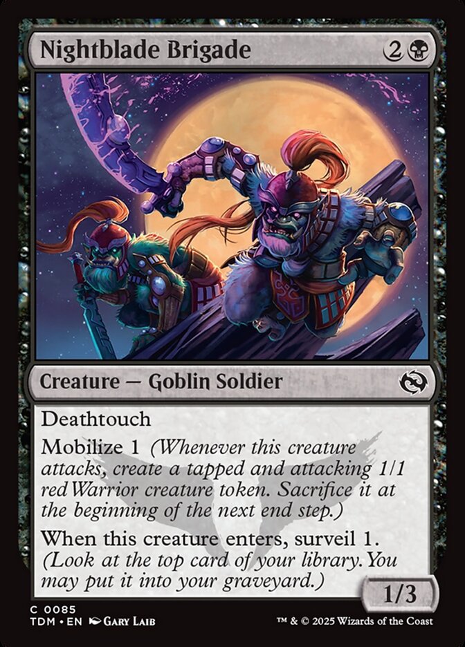 Nightblade Brigade 85 (Tarkir: Dragonstorm)  - Foil | Good Games Adelaide SA
