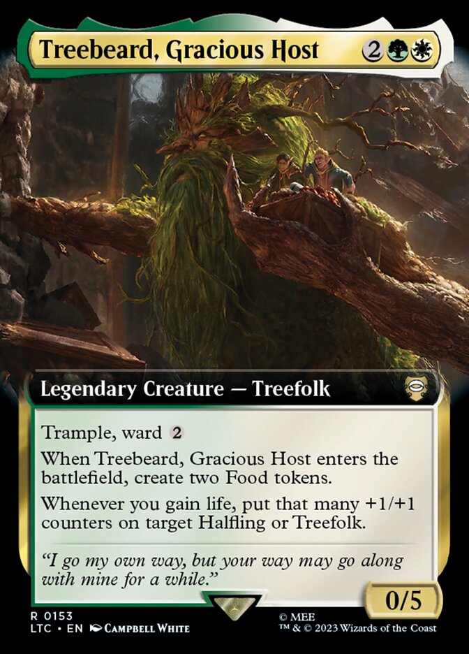 Treebeard, Gracious Host 153 (Commander: The Lord of the Rings: Tales of Middle-earth)  - Extended Art | Good Games Adelaide SA