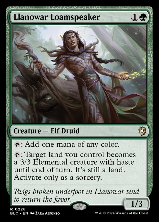 Llanowar Loamspeaker 228 (Commander: Bloomburrow)  | Good Games Adelaide SA