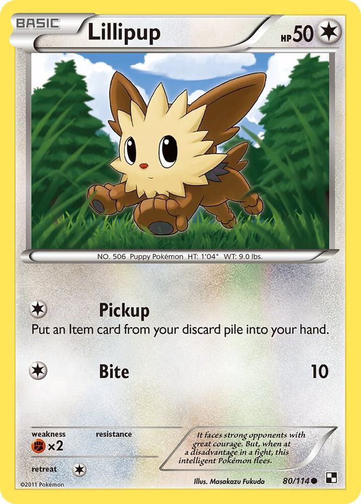 Lillipup 80/114 (Black and White)  - Reverse Holofoil | Good Games Adelaide SA