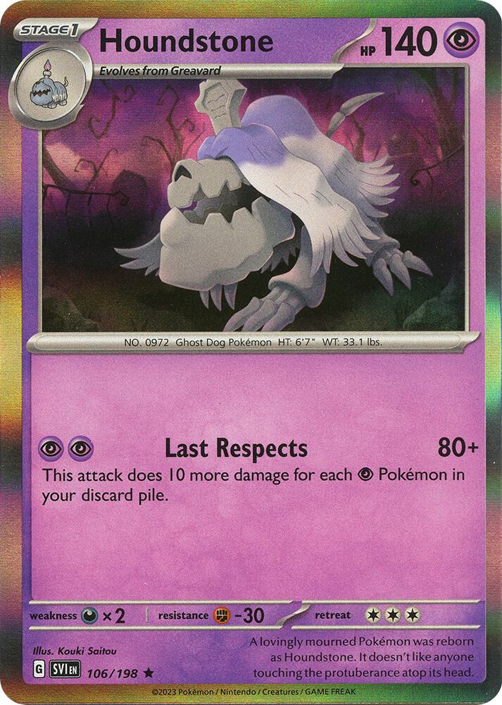 Houndstone 106/198 (SV01: Scarlet & Violet Base Set)  - Holofoil | Good Games Adelaide SA