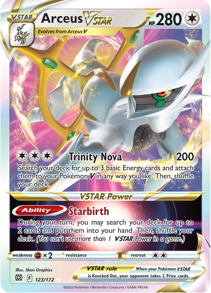 Arceus VSTAR 123/172 (SWSH09: Brilliant Stars)  - Holofoil | Good Games Adelaide SA