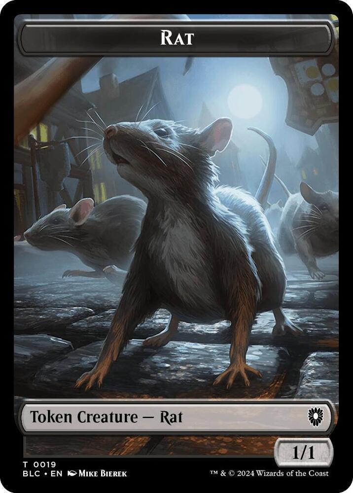 Rat Raccoon Double Sided Token 19 // 29 (Commander: Bloomburrow)  | Good Games Adelaide SA
