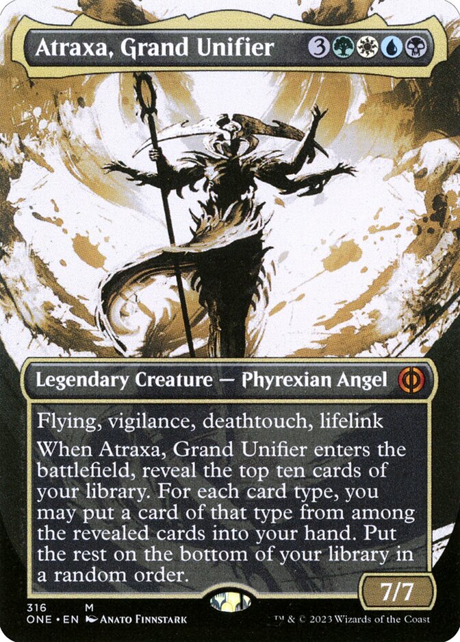 Atraxa, Grand Unifier 316 (Phyrexia: All Will Be One)  - Borderless | Good Games Adelaide SA