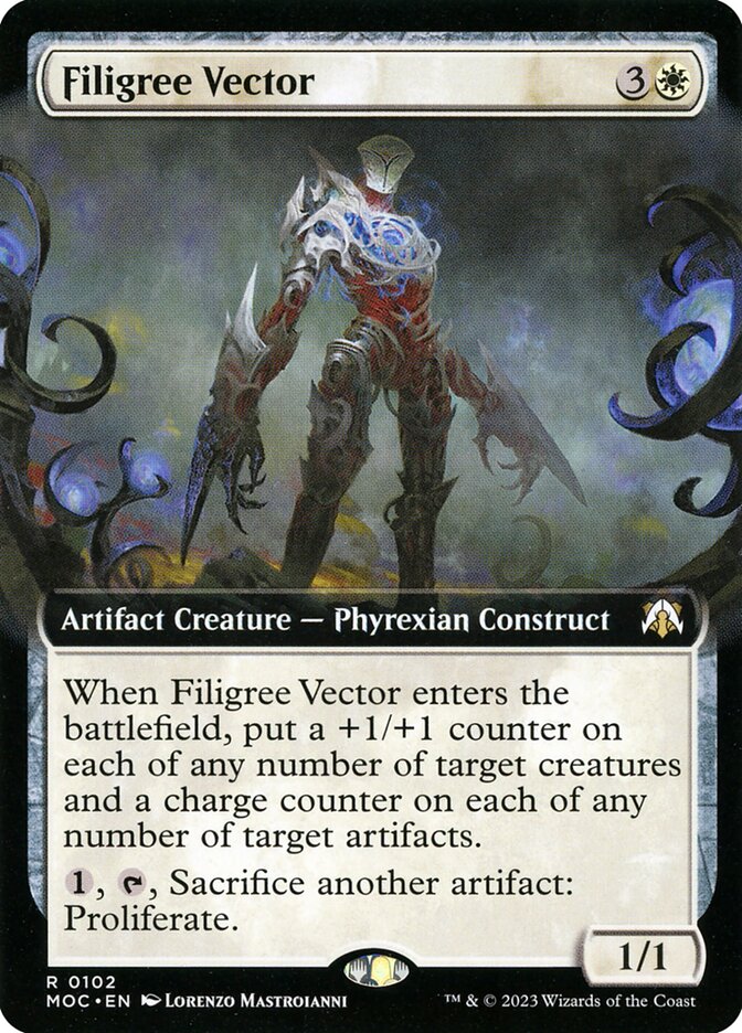 Filigree Vector Extended Art 102 (Commander: March of the Machine)  - Extended Art | Good Games Adelaide SA