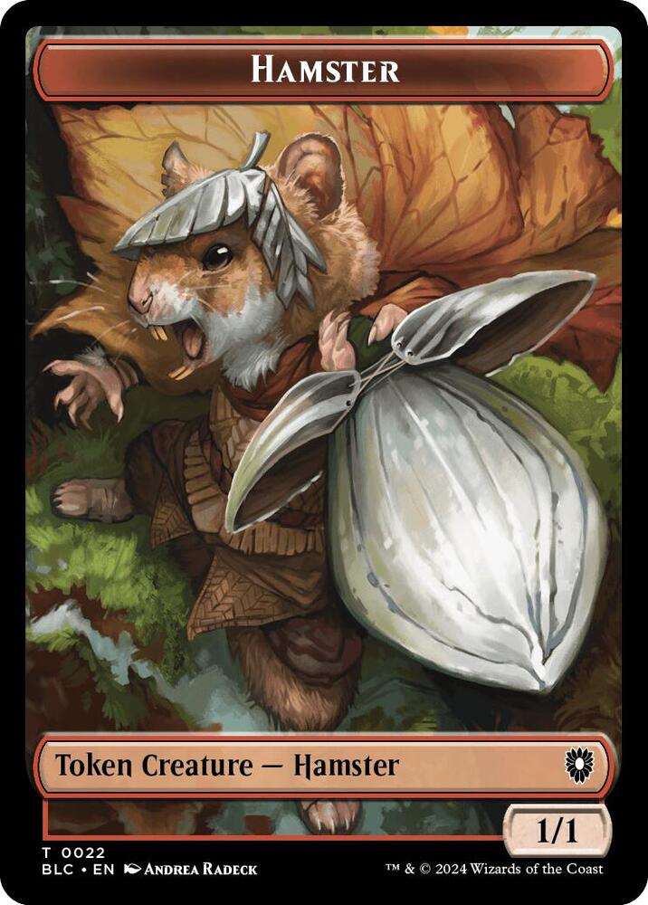Hamster Saproling Double Sided Token 22 // 30 (Commander: Bloomburrow)  | Good Games Adelaide SA