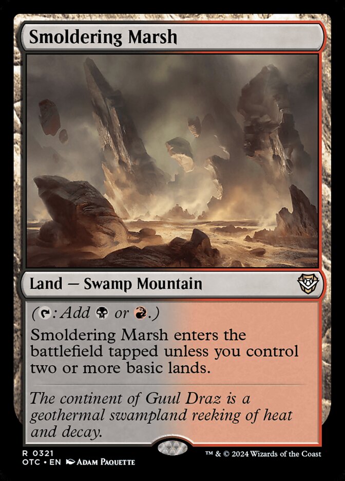 Smoldering Marsh 321 (Commander: Outlaws of Thunder Junction)  | Good Games Adelaide SA