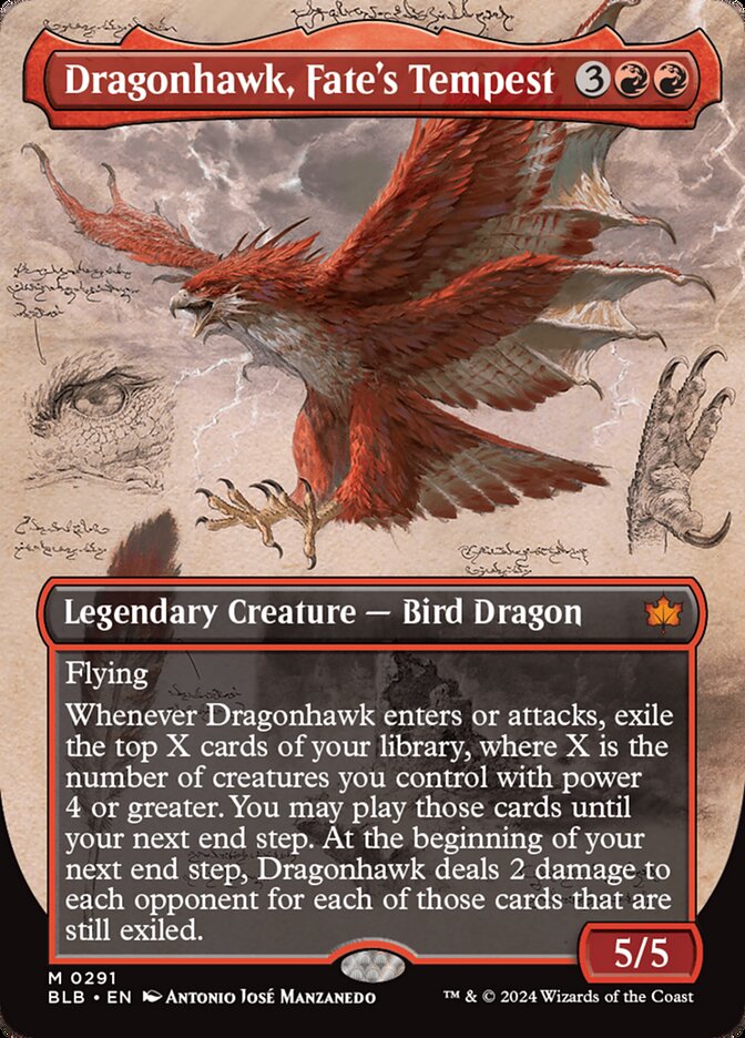 Dragonhawk, Fate's Tempest 291 (Bloomburrow)  - Foil | Good Games Adelaide SA