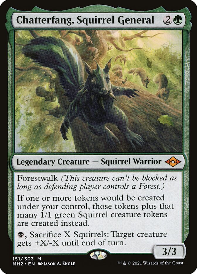 Chatterfang Squirrel General 151 (Modern Horizons 2)  - Foil | Good Games Adelaide SA