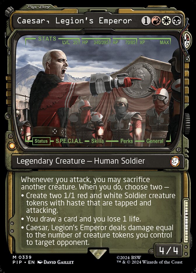 Caesar, Legion's Emperor 339 (Universes Beyond: Fallout)  - Foil | Good Games Adelaide SA