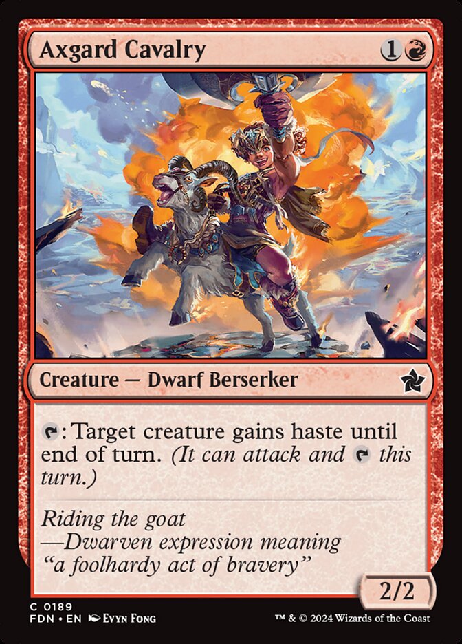 Axgard Cavalry 189 (Foundations)  - Foil | Good Games Adelaide SA