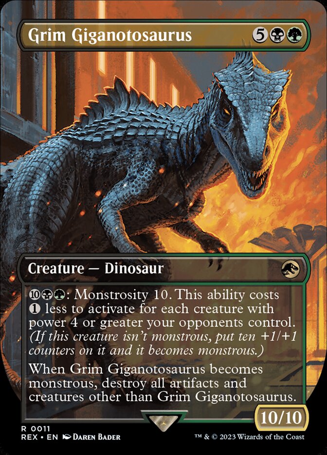 Grim Giganotosaurus 11 (Universes Beyond: Jurassic World Collection)  - Foil | Good Games Adelaide SA