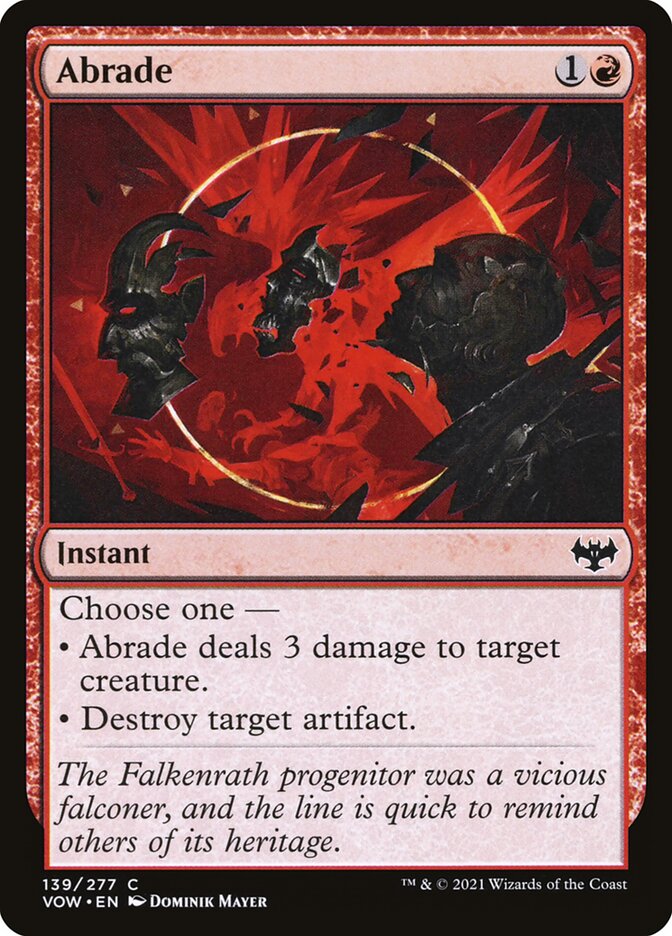 Abrade 139 (Innistrad: Crimson Vow)  - Foil | Good Games Adelaide SA