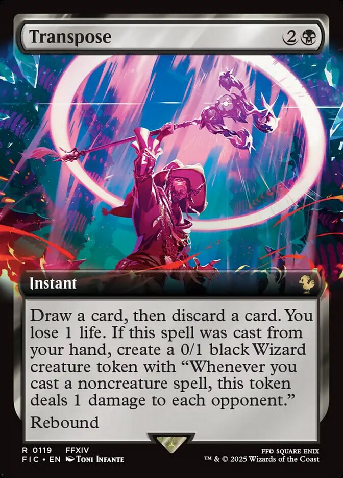 Transpose Extended Art 119 (Commander: FINAL FANTASY)  - Extended Art Foil | Good Games Adelaide SA
