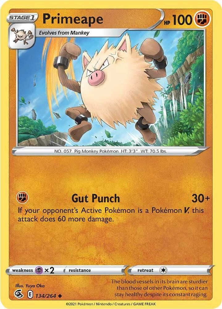 Primeape 134/264 (SWSH08: Fusion Strike)  | Good Games Adelaide SA