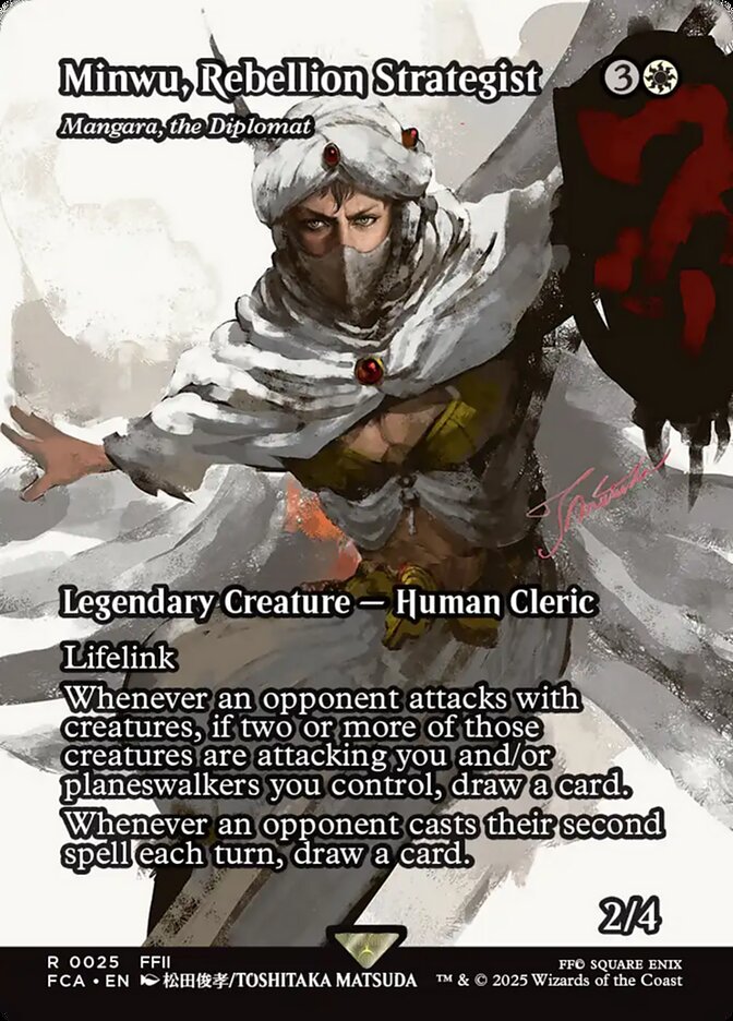 Minwu Rebellion Strategist Mangara the Diplomat 25 (FINAL FANTASY: Through the Ages)  - Showcase Foil | Good Games Adelaide SA