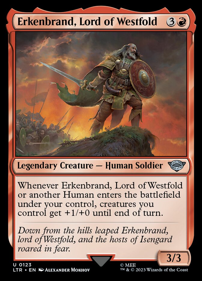 Erkenbrand Lord of Westfold 123 (Universes Beyond: The Lord of the Rings: Tales of Middle-earth)  - Foil | Good Games Adelaide SA
