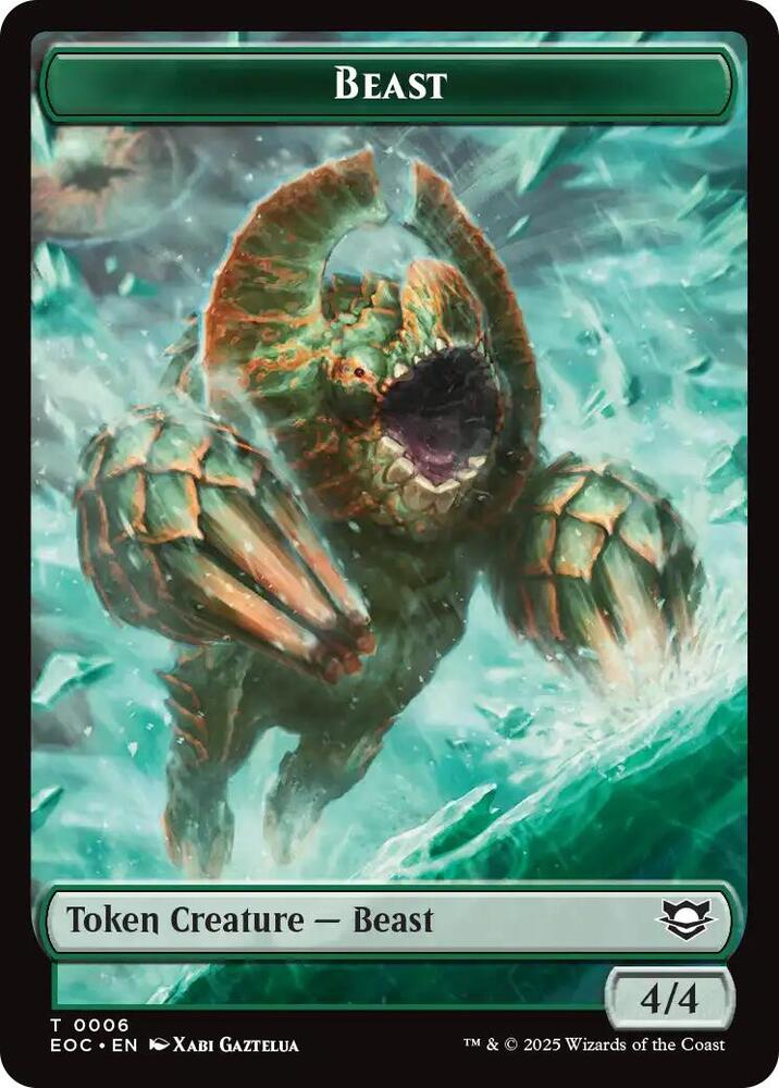 Beast Pest Double Sided Token 6 // 9 (Commander: Edge of Eternities)  | Good Games Adelaide SA