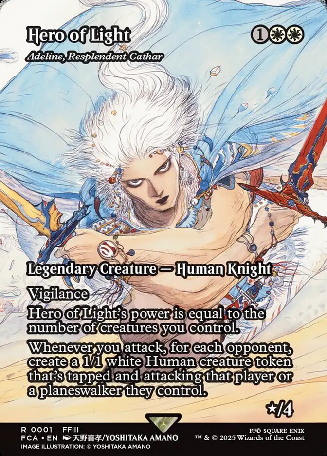 Hero of Light Adeline Resplendent Cathar 1/0 (FINAL FANTASY: Through the Ages)  - Showcase Foil | Good Games Adelaide SA