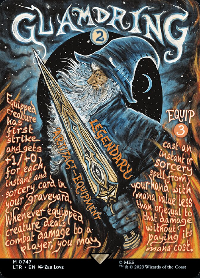 Glamdring 747 (Universes Beyond: The Lord of the Rings: Tales of Middle-earth)  - Borderless Poster Foil | Good Games Adelaide SA