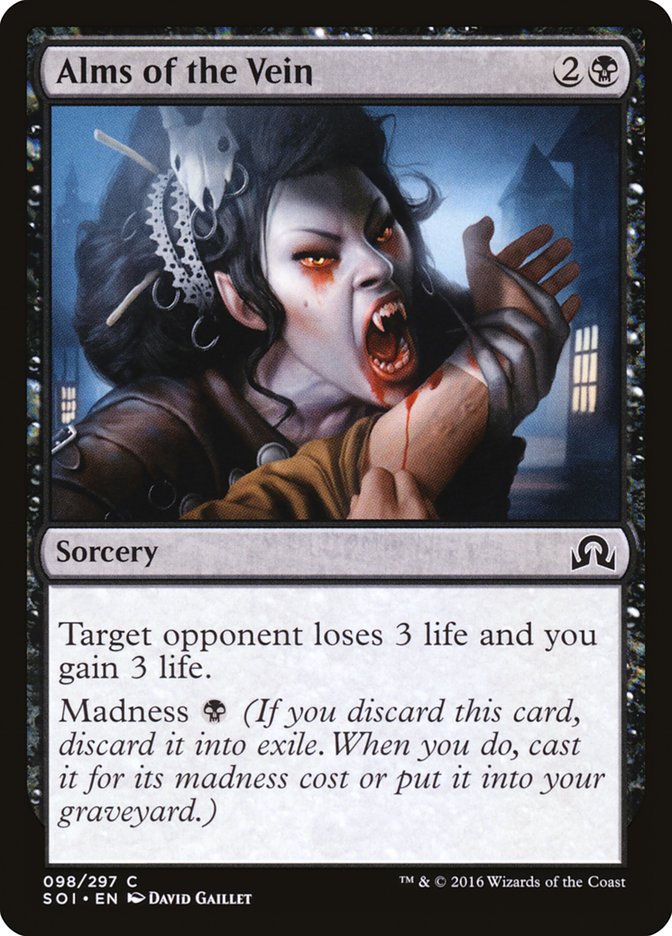 Alms of the Vein 98 (Shadows over Innistrad)  - Foil | Good Games Adelaide SA