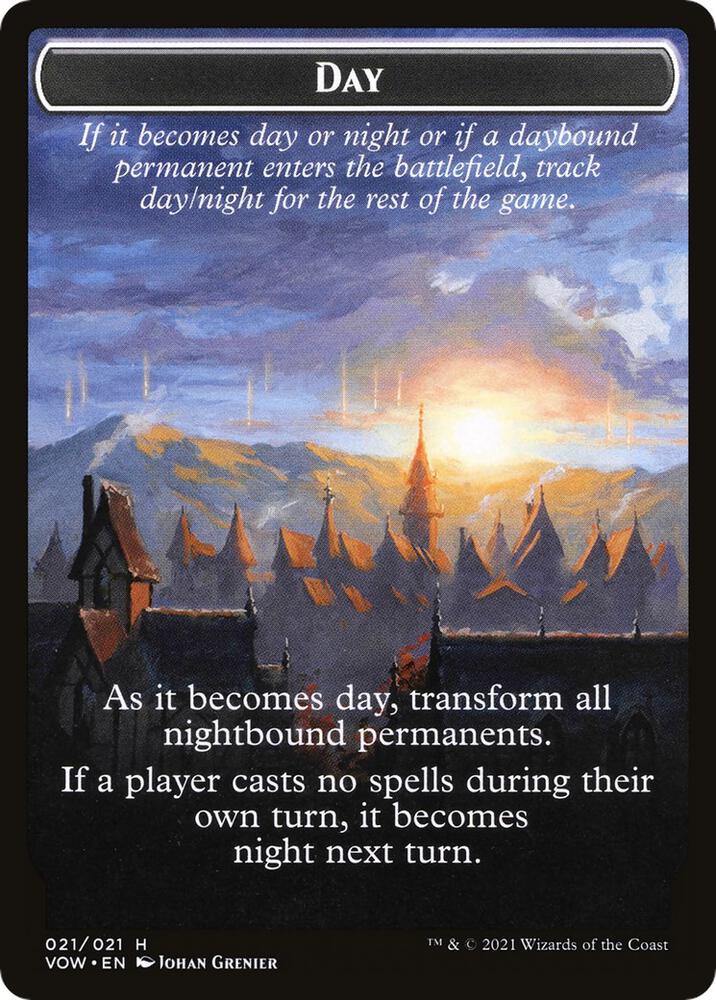 Day Night Double Sided Token 21 (Innistrad: Crimson Vow)  | Good Games Adelaide SA
