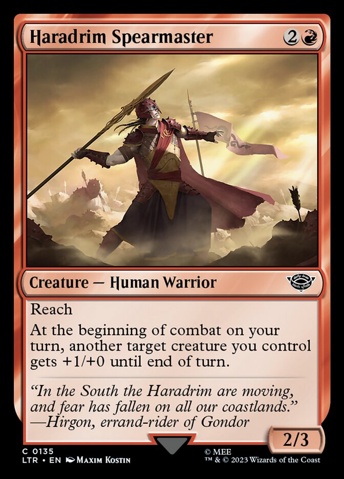Haradrim Spearmaster 135 (Universes Beyond: The Lord of the Rings: Tales of Middle-earth)  - Foil | Good Games Adelaide SA
