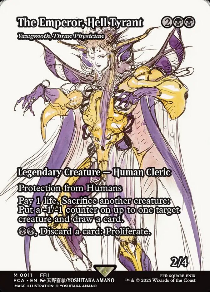 The Emperor Hell Tyrant Yawgmoth Thran Physician 11/0 (FINAL FANTASY: Through the Ages)  - Showcase Foil | Good Games Adelaide SA
