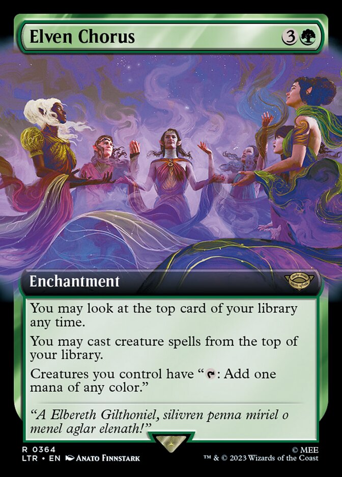 Elven Chorus 364 (Universes Beyond: The Lord of the Rings: Tales of Middle-earth)  - Extended Art | Good Games Adelaide SA