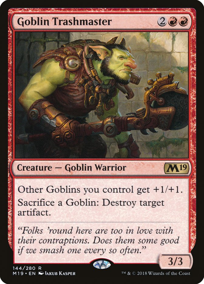 Goblin Trashmaster 144 (Core Set 2019)  - Foil | Good Games Adelaide SA