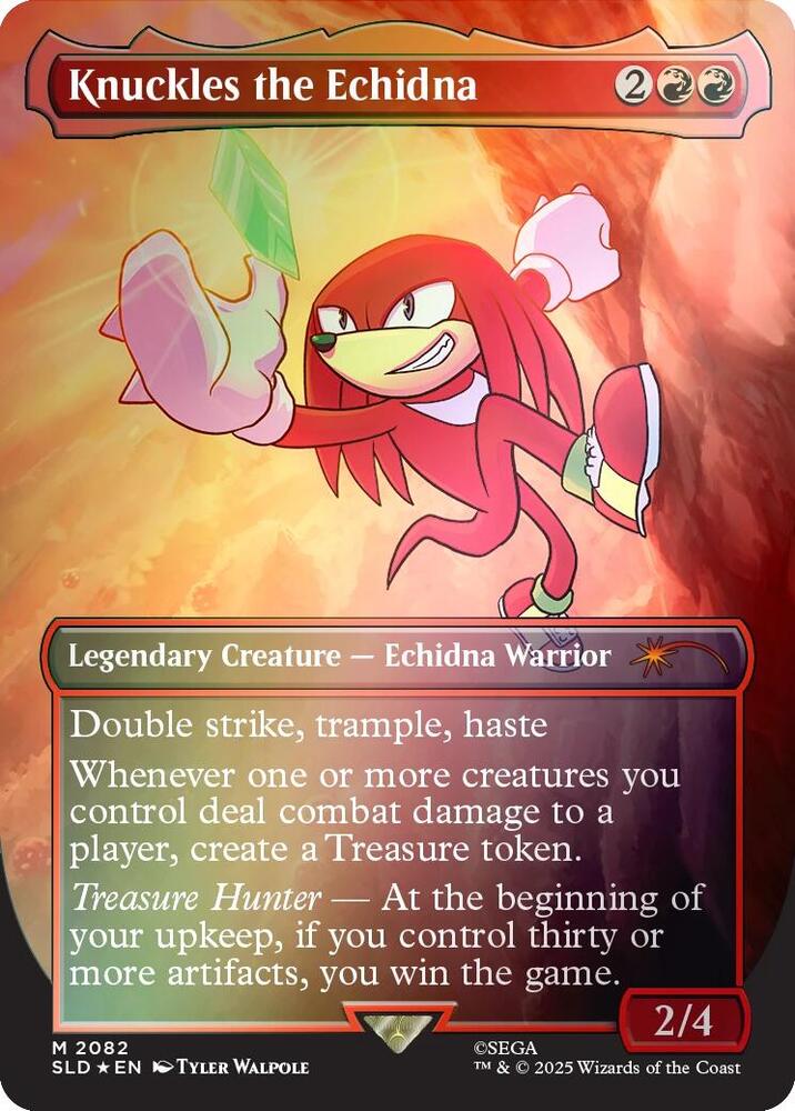 Knuckles the Echidna Rainbow Foil 2082 (Secret Lair Drop Series)  - Foil | Good Games Adelaide SA