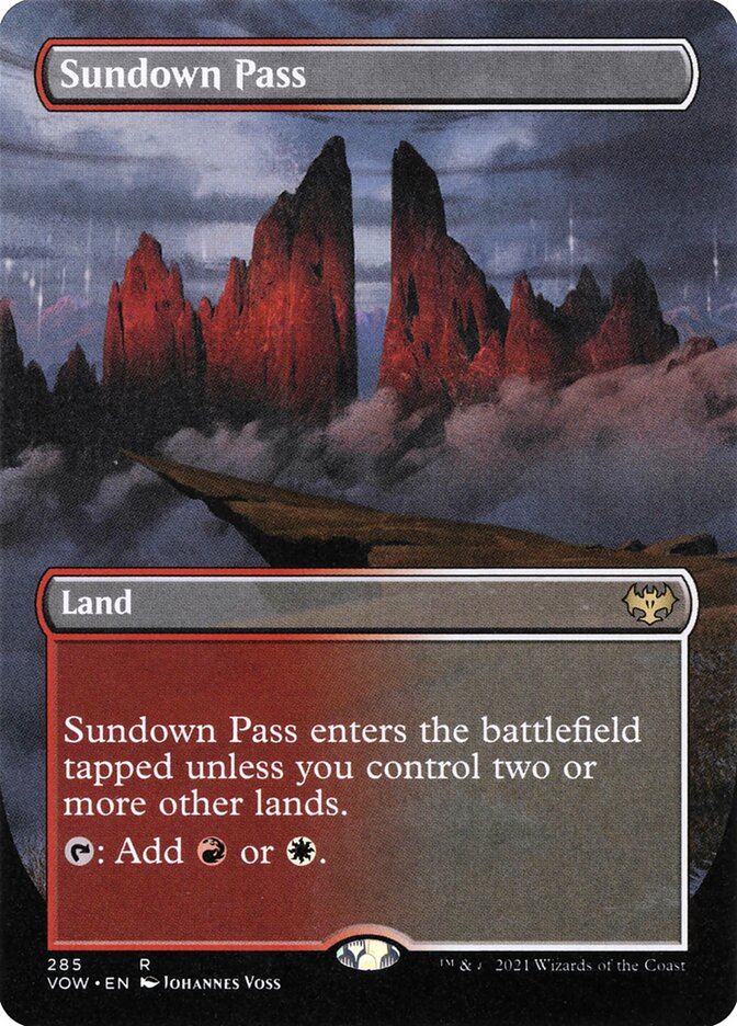 Sundown Pass Borderless 285 (Innistrad: Crimson Vow)  | Good Games Adelaide SA