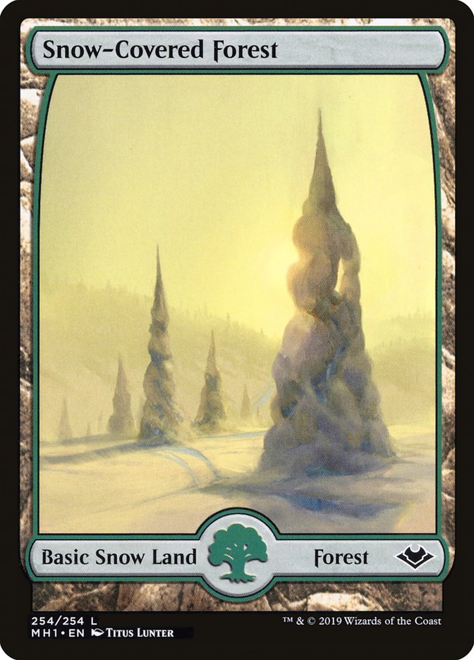 Snow-Covered Forest 254 (Modern Horizons)  - Foil | Good Games Adelaide SA