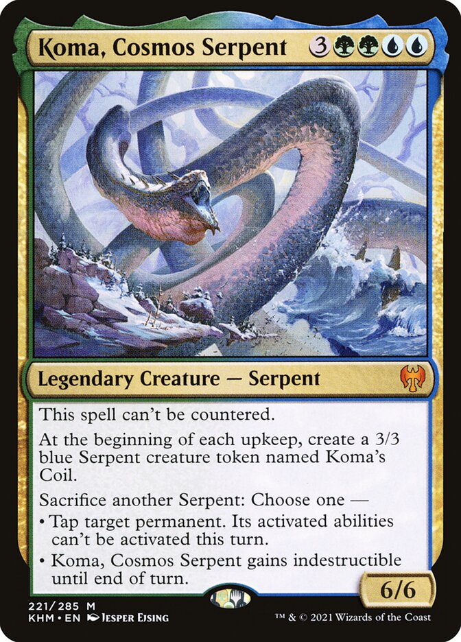Koma, Cosmos Serpent 221 (Kaldheim)  - Foil | Good Games Adelaide SA